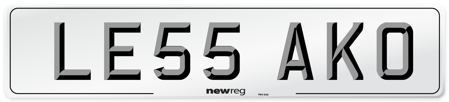 LE55 AKO Number Plate from New Reg